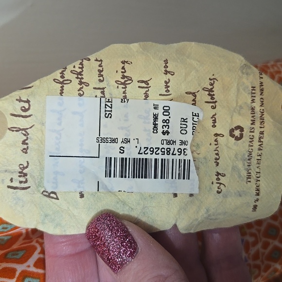 BOHO Orange PAISLEY ON OR OFF SHOULDER HI LO FUN LARGE DRESS - Picture 4 of 7